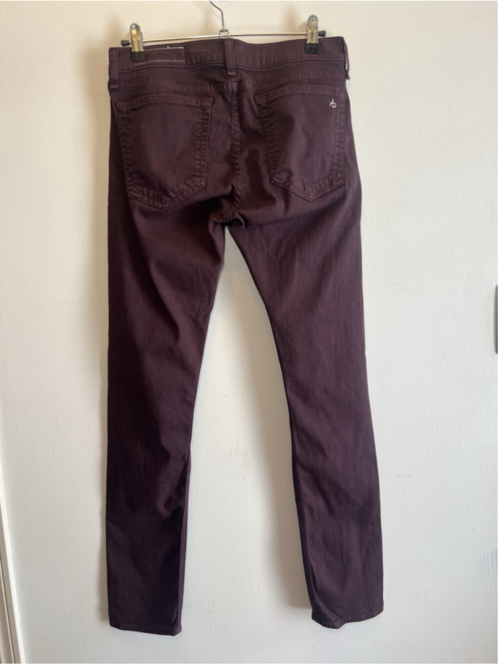RAG & BONE Jeans Burgundy Slim Fit Boyfriend Stretch Modern Women’s Size 26 - Picture 5 of 15